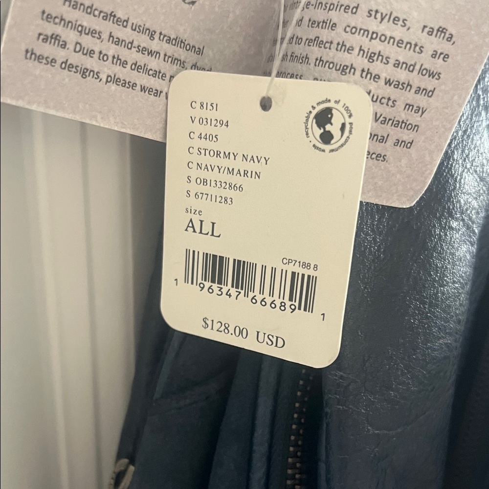 We The Free Navy Leather Backpack - Picture 4 of 8